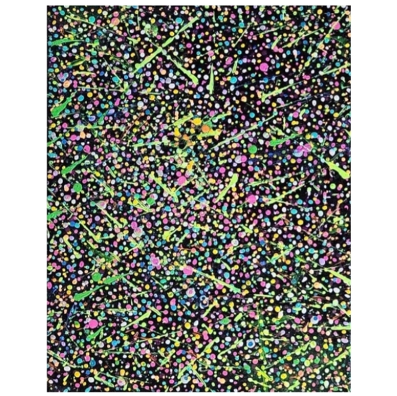 Hand Crafted Textured Abstract Design 11x14 Inches Canvas Painting - Picture 2 of 4